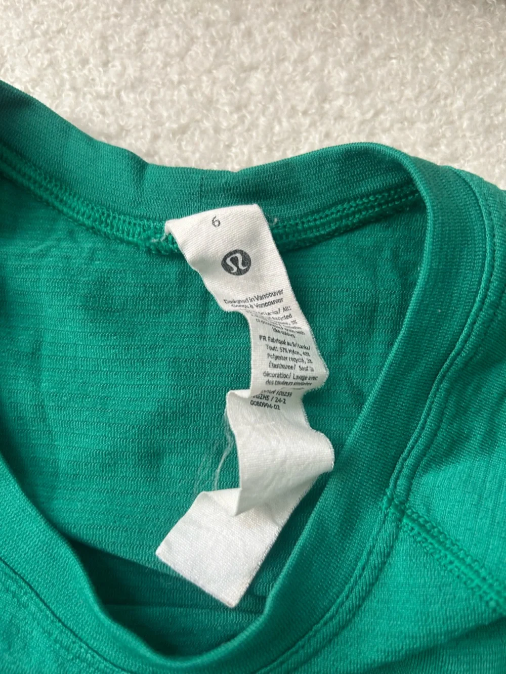 Lululemon Green Swiftly Tech Cropped short sleeve shirt - Picture 2 of 4